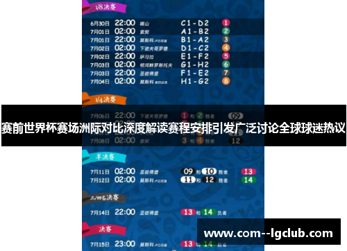 赛前世界杯赛场洲际对比深度解读赛程安排引发广泛讨论全球球迷热议 赛前世界杯赛场洲际对比深度解读赛程安排引发广泛讨论全球球迷热议